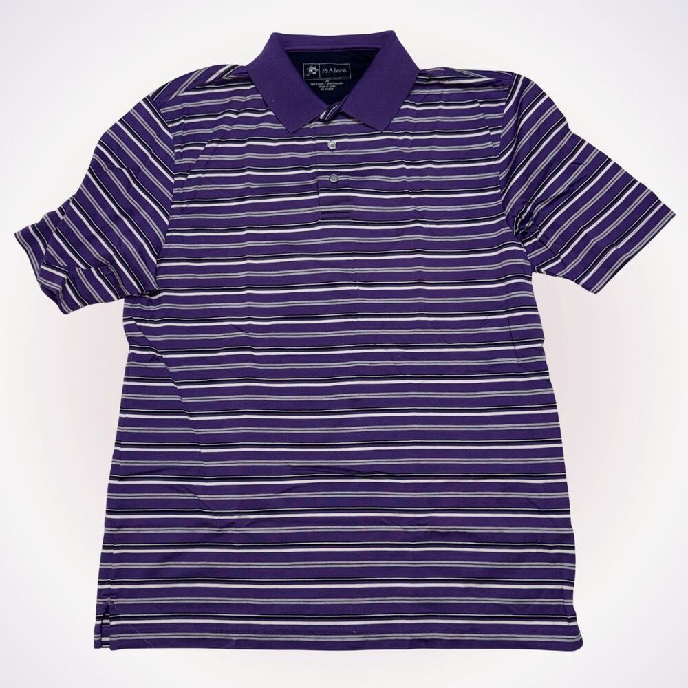 Jos. A. Bank Leadbetter Golf Striped Polo | Sz M